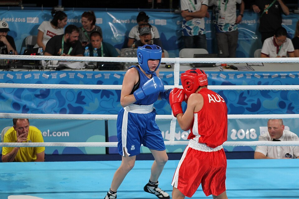 Amateur boxing bout