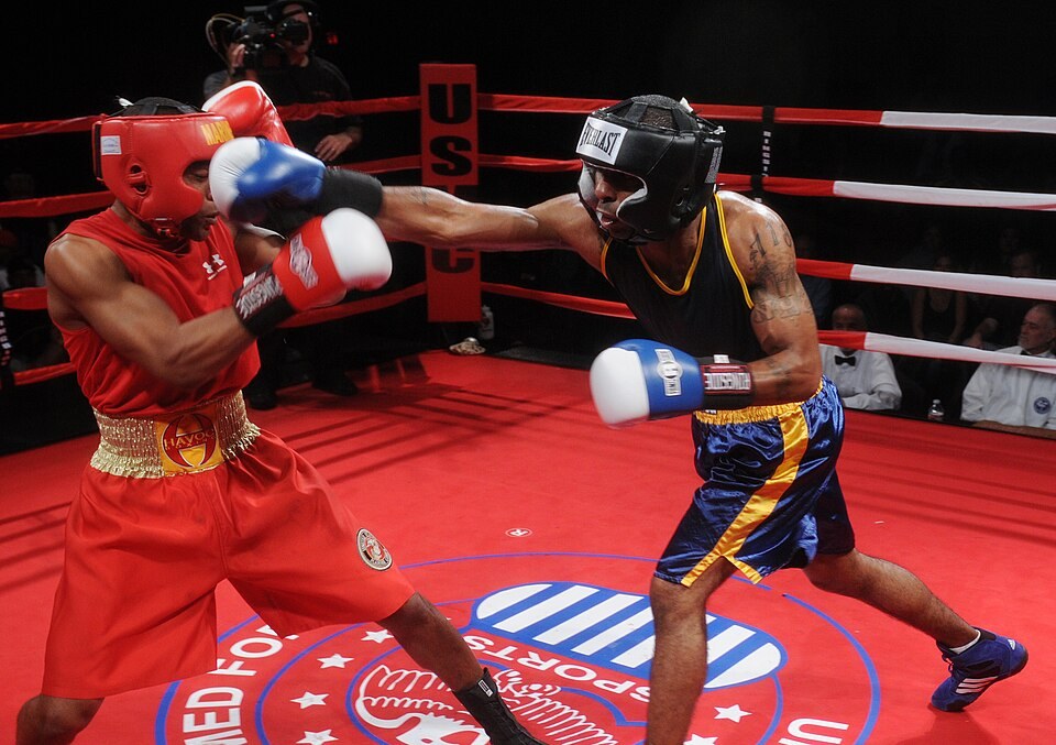 Amateur boxing bout