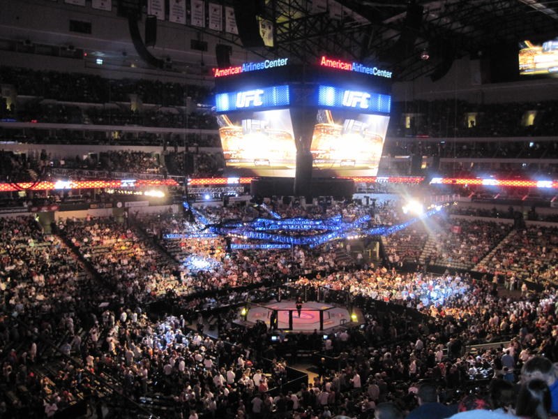 UFC event arena with the octagon