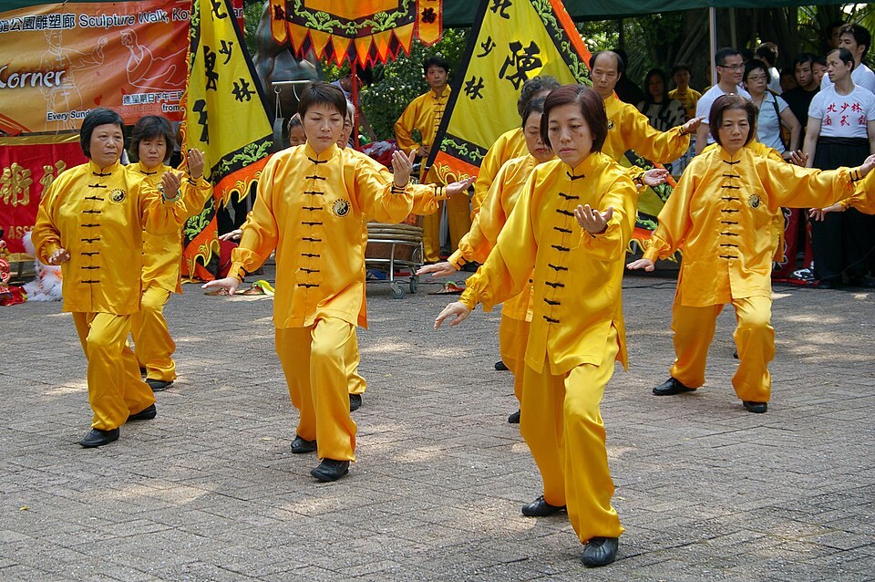 Tai chi group practice