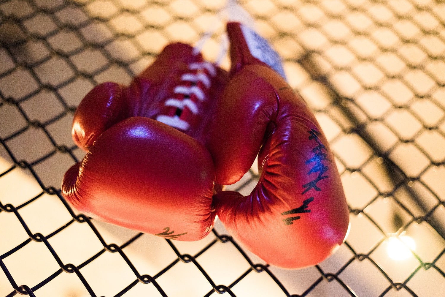 red boxing gloves