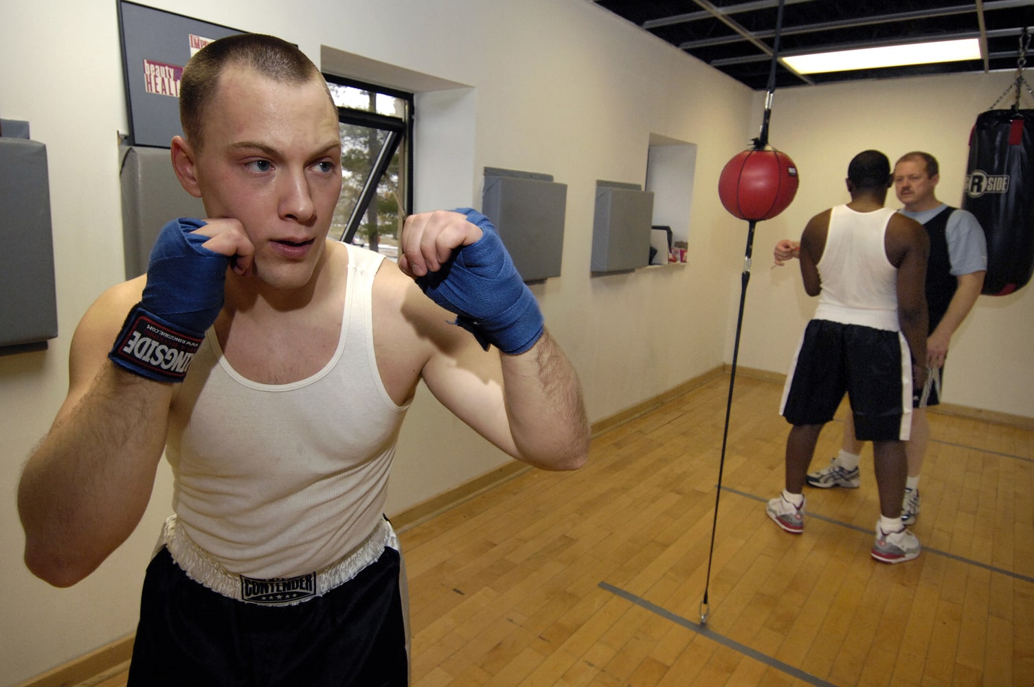 white male ready for a match